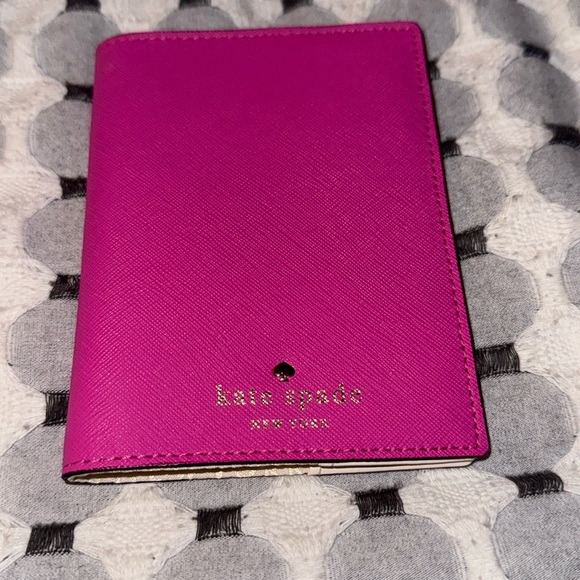 Kate Spade bright pink , Passport Cover, like new, cream color on inside - Picture 1 of 9